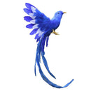 Artificial Blue Bird w/ Long Tail Realistic Taxidermy Home Garden Decor 28cm