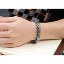 Nice Gift For Boy Men Punk Design Stainless Steel Charms Wristband Clasp Bangle