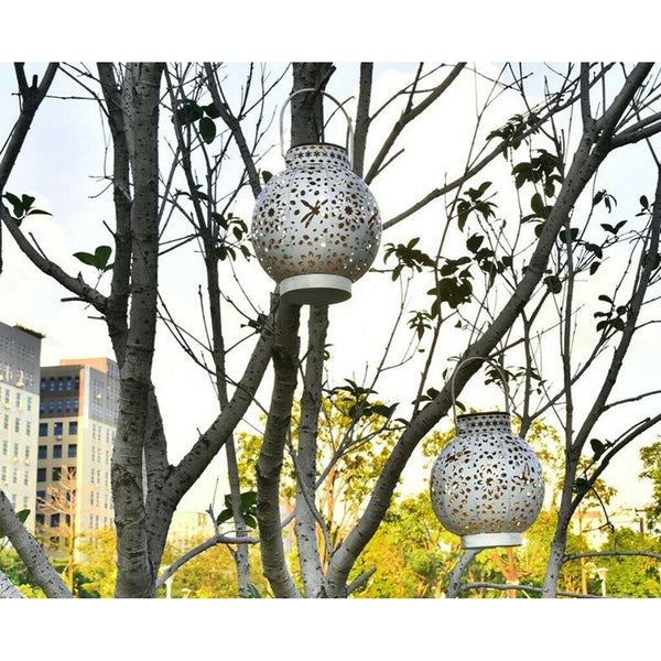 LED Solar Lantern Outdoor Garden Decor Hanging Lamp Night Light IP65 Waterproof