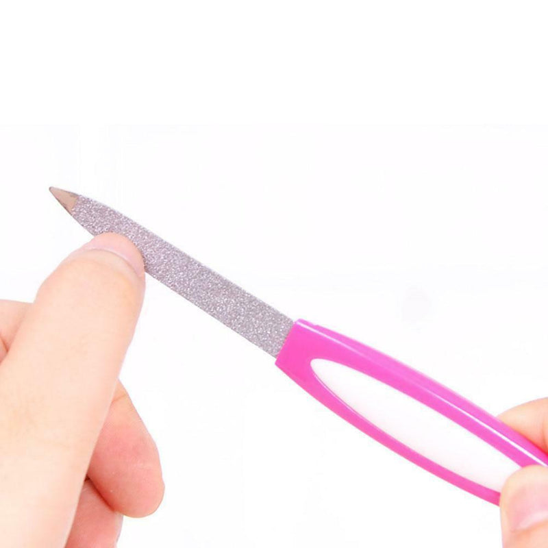 2-in-1 Nail File Cuticle Trimmer Pusher Callus Remover Double-Sided File