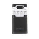 3 in 1 Solar Charger Power Bank 12000mAh USB Battery Black
