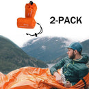 2-Pack Emergency Sleeping Bag Thermal Waterproof Survival Blanket for Outdo