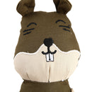 Plush Squeaky Dog Molar Bite Chew Toys Animal Puppy Soft Playing (Brown) A