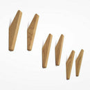 Natural Wood Clothes Hanger Wall Mounted Coat Key Holder Hat Scarf HandbagB Hn