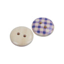 100pcs 15mm Flower Plants Mixed Colors Pattern Round Buttons Wooden Sewing