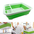 Kitchen Collapsible Dish Drainer Drying Rack Strainer Cup Tray Plate Favor A6B6