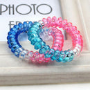 10pcs Gradient color elastic telephone wire cord head ties hair band rope  Z