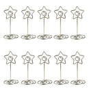 10pcs Metal Star Table Number Photo Holder Stands for Weddings Party Gather F7Z8