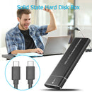 USB Type-C M.2 NVMe SSD Enclosure M-Key PCI-E Case (Black USB-C to USB-C)