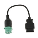 9 Pin Male To OBDII 16 Pin Adapter Connector Cable for Heavy Truck