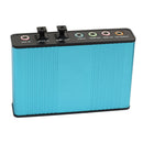 USB 6 Channel 5.1 External Optical Audio Sound Card for Notebook PC(Blue)