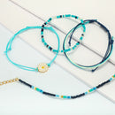 4pcs Boho Ethnic Weave Rope Bracelet DIY Beads Bangles Jewelry (Style 8) A