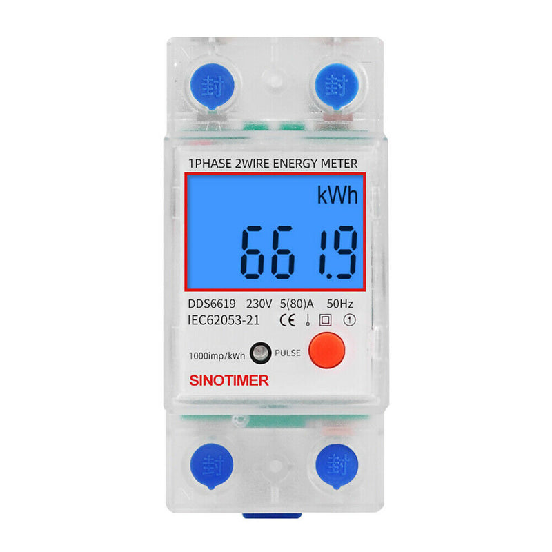 Din Rail Single Phase LCD Digital Power Consumption Energy Electric Meter