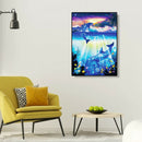 Dolphin Cross Stitch Embroidery Mural 5D DIY Full Drill Diamond Painting