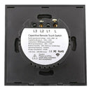 Light switch with wall switch touch-screen glass remote control 1-way singl