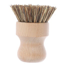 Kitchen Cleaning Brush Sisal Palm Bamboo Short Handle Round Dish Cleaning Too OZ