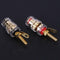 2pcs 4mm Brass Speaker Amplifier Binding Posts Terminals for Banana Plugs