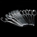 100pcs Plastic Spoons Mini Clear Safe Flatware Spoons Cake Spoons for Gathering