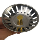 Stainless Steel Kitchen Sink Strainer Waste Plug Food Filter Rubber Plug