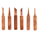 6pcs/lot Red Copper Welding Head Pure Red Copper Solder Tip Tool Kit A