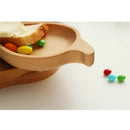 Wood Plate Dinner Plate Dessert Plate Set Salad Bowl Dishware 11.5x23cm Cat