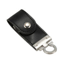 Black USB3.0 Business Leather Flash Drive Memory Stick U-Disk (16GB)