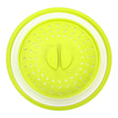 Collapsible Microwave Cover Fruit Vegetable Colander Strainer Lid (Green) A