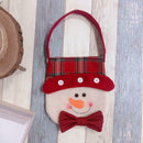 Christmas Cute Snowman Candy Bag Handbag Home Party Decor Gift Bag (Red)