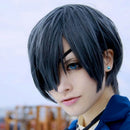 Black Butler Ciel Phantomhive Short Blue Gray Anime Fashion Costume Wig