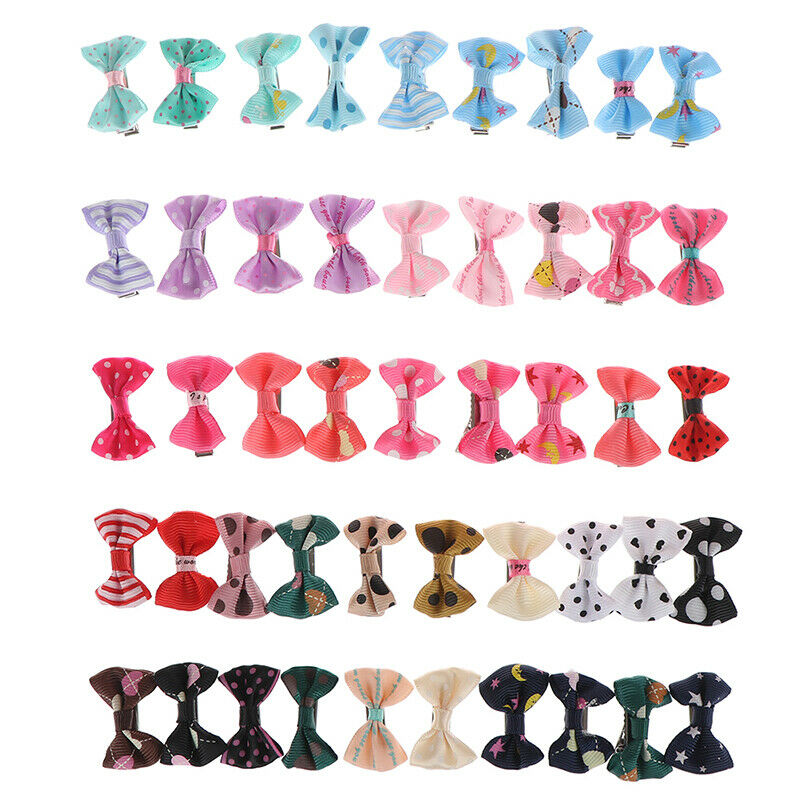 10Pcs/lot Baby mini Bow Hairpins Girls Hair Accessories Kids Hair OZ