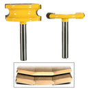 2Pc T Type 1/4" Shank Flute&Bead Router Bit Woodworking Panel Cutter Tool 1-1/2"
