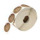 1 inch Thank You Stickers Roll, 500 Pieces Adhesive Floral Label Stickers