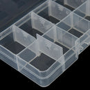 Clear Plastic Tackle Box 10 Compartment  Fly Fising Lure Box Tool CaseMDAU