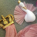 Elegant Swan Throw Pillow Ornament for Photography Props Wedding Decor Pink
