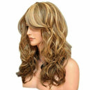 Women Ladies Fashion Long Wavy Blonde Party Curly Wig Ful D4G0 x Fiber O3B8