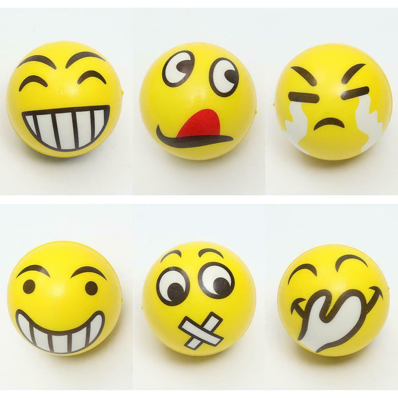 Kids Face Expression Squeeze Ball PU Hand Wrist Exercise Stress Relief Toys