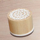5X(6 Assorted Wooden Rubber Stamp Round Handwriting Floral Flower Craft B2D7)