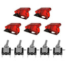 5pcs 12V SPST LED illuminated 20A 3 pin ON / OFF rocker toggle switch red a D7C8