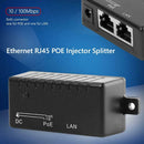 100Mbps POE DC Power Over Ethernet RJ45 POE Injector Splitter Wall Adapter