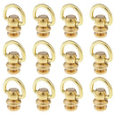 12Pcs Ball Post with Ring Rivet Stud Round Head Screw Back for Leather Craft