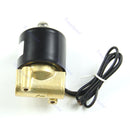2Way Normal Closed Brass 1/4" Electric Solenoid Valve Water Air Fuels Gas DC 12V