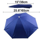 2PCS Umbrella Hat Headwear for Outdoor Fishing Gardening Beach (Royal Blue)