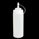 24oz Clear Plastic Squeeze Bottle Condiment Oil Dispenser Ketchup Mustard S A