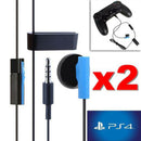 2x Portable Single Earphone Length Earplug Earpiece for Sony PS4 Controller