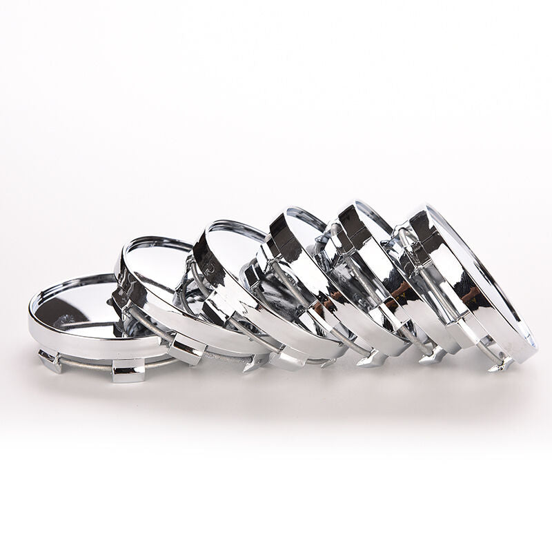 60mm Chrome Car Auto Wheel Center Hub Cap Cover Tyre Trims Universal  LJ