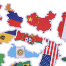 50Pcs National Flags Stickers Diy Scrapbook Suitcase Laptop Country Map Stick ME