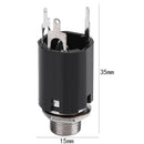 2pcs Guitar Endpin Jack 6.35mm Input for Electric Guitar Bass Output Parts A