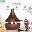 300ml USB Electric Aroma Air Diffuser Wood Ultrasonic Air Humidifier Essent Y6O7
