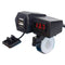 12V  Motorcycle Fixed bracket Socket  Splitter Dual USB Charger Power Adapter