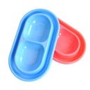 Drinking Water Dish 2 Bowls Dog Feeder Cat Anti Ant With Notch Pet Supplies